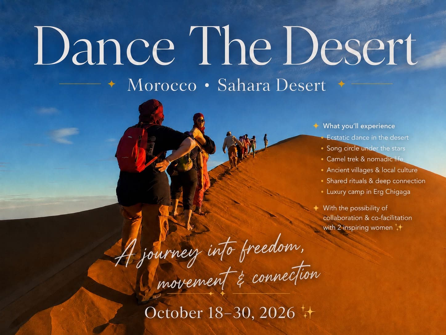 Dance the Desert – Morocco, Sahara Desert, 18–30 oktober 2026